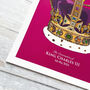 King Charles Coronation Crown Magenta Art Print, thumbnail 7 of 8