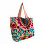 Embroidered Suzani Bag In Pale Pink, thumbnail 5 of 12