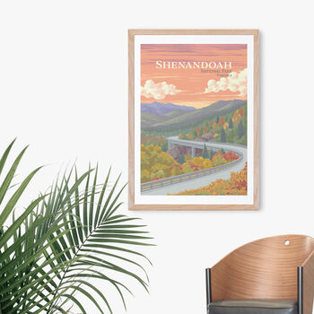 Shenandoah National Park USA Travel Poster Art Print, 4 of 8