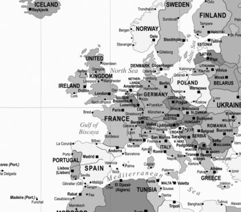 World Map Black And White Personalised Print, 2 of 3