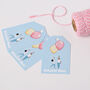 Blue Fly With Me Gift Tags Three Pack, thumbnail 1 of 2