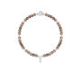 Smoky Quartz And Silver Beads Healing Crystals Bracelet Gift, thumbnail 3 of 6