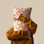 Laurie Check Pink Linen Cushion, thumbnail 3 of 5