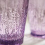 Set Of Four Embossed Heather Tumblers, thumbnail 4 of 9