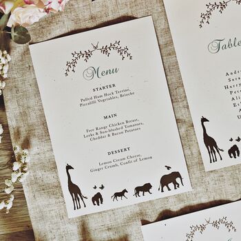 Safari Animals Wedding Stationery, 7 of 8