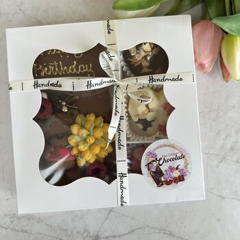 Happy Birthday Chocolate Bear, Personalised Tulips Gift, 9 of 9