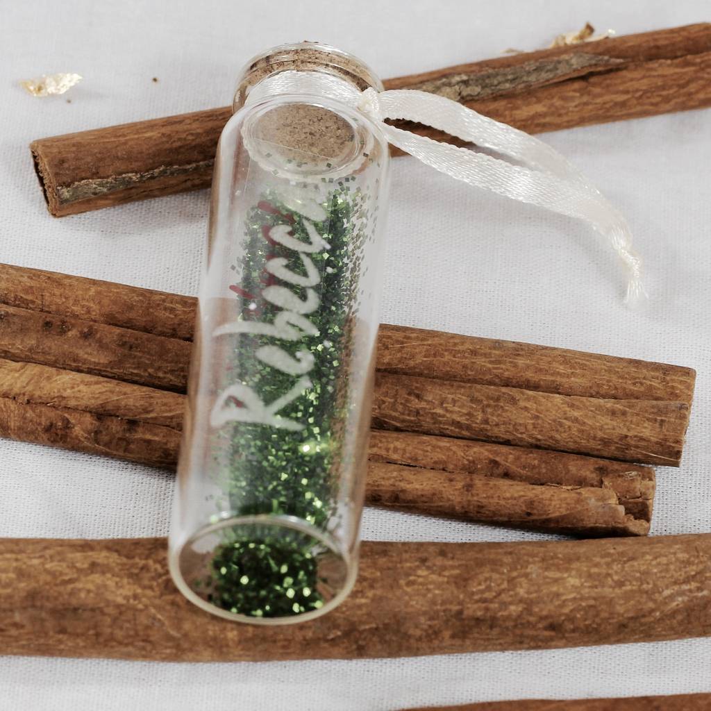 Personalised Glass Etched Christmas Message Tube By BEEcycle