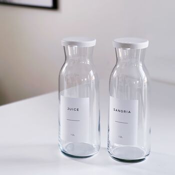 Glass Carafe With Personalised Minimalist Label, 2 of 6