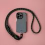 Green Black Adjustable Phone Strap Universal Crossbody Rope Lanyard, thumbnail 1 of 3