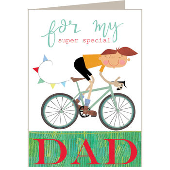 Bicycle Dad Greetings Card, 2 of 4