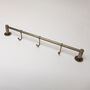 Solid Brass Kitchen Hook Rail | Utensil Hanging Rail, thumbnail 4 of 5