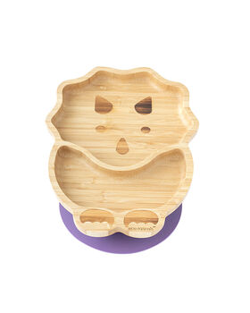 Bamboo Dinosaur Plate With Suction Purple, 2 of 3