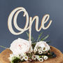Personalised Wooden Number Birthday Cake Topper, thumbnail 2 of 5