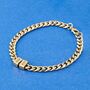 Gold Charm Name Initials Date Message Bracelet For Men And Women, thumbnail 1 of 12