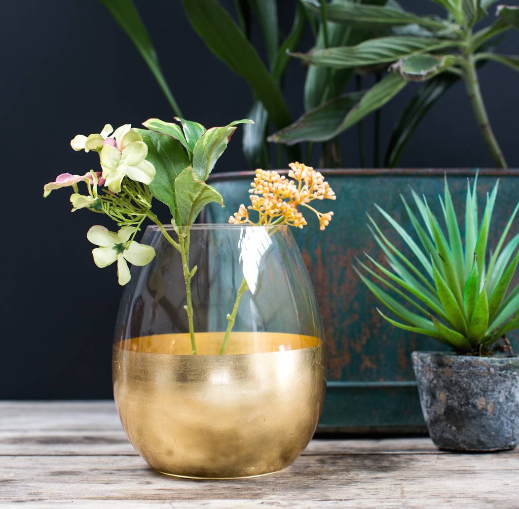 gold dipped vase by the forest & co