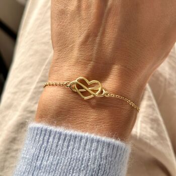 Confirmation Gift For A Girl, Personalised Heart Infinity Bracelet, 8 of 11