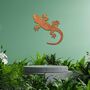 Rusty Metal Leopard Gecko Wall Decor Garden Gift, thumbnail 7 of 10