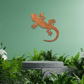 Rusty Metal Leopard Gecko Wall Decor Garden Gift, 7 of 10