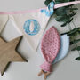 New Baby Bunting Cream Pink And Blue Personalised, thumbnail 9 of 12