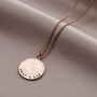 Personalised Curved Message Hammered Disc Necklace, thumbnail 3 of 7