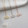 Lotus Flower Birthstone Necklace, thumbnail 6 of 11