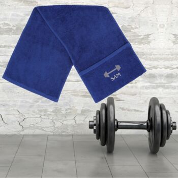 Personalised Embroidered Gym Towel With Zipped Pocket, 4 of 4