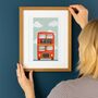 London Bus Fine Art Print For A New Baby, thumbnail 1 of 2