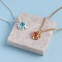 Hammered Disc Birthstone Pendant, thumbnail 6 of 10