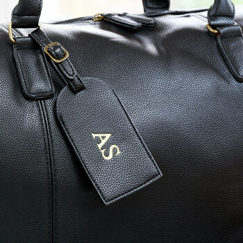 Personalised Weekend Holdall With Initials Luggage Tag, 3 of 9