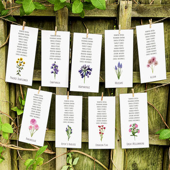 Wildflower Table Plan Cards, 8 of 10