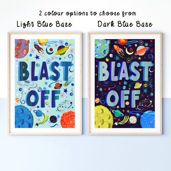 Personalised Children’s Space Prints – Set Of Two To Six, 3 of 12