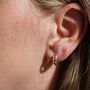 Pink Stone Petite Hoop Earrings, thumbnail 2 of 6