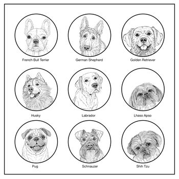 Dog Breed Portrait Wall Clocks, 11 of 12