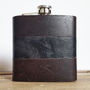 Personalised Mixed Leather Hip Flask, thumbnail 4 of 8