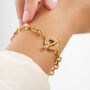 Halo T Bar Chain Bracelet, thumbnail 1 of 5