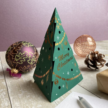 Luxury 3D Christmas Tree Card Pack, 3 of 5