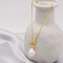 Genuine Baroque Pearl T Bar Pendant Necklace, thumbnail 7 of 12