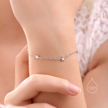 Five Star Motif Bracelet In Sterling Silver, 2 of 12