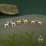 Sterling Silver Antelope / Deer / Gazelle Stud Earrings, thumbnail 3 of 12