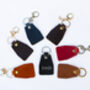 Handmade Personalised Leather Keyring Made In Britain Boxed, thumbnail 3 of 6