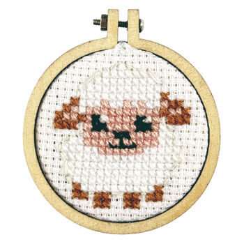 Greetings From The Cotswolds! Sheep Mini Matchbox Cross Stitch Kit, 4 of 10