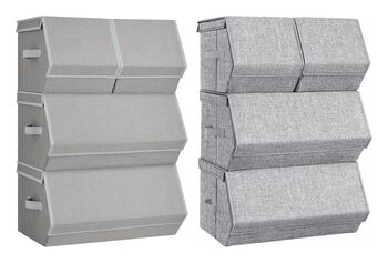 Four Piece Storage Boxes With Lids Stackable, 9 of 9