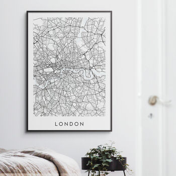 London Map Print Minimal London Poster Art, 2 of 4