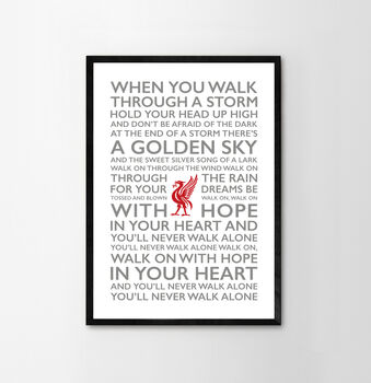 You'll Never Walk Alone Word Art Poster Print, 8 of 12
