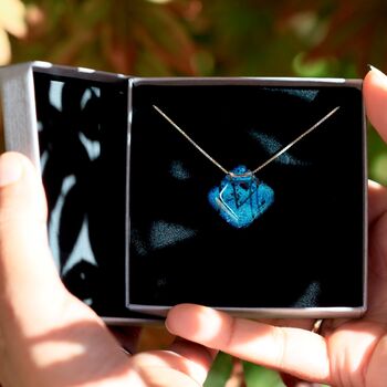 Aqua Green And Blue Glass Pendant Necklace, 8 of 10