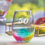 Personalised Rainbow Glass Tumbler 50th Birthday, thumbnail 1 of 3
