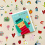 Mini Blue Birthday Girl Card, thumbnail 3 of 5