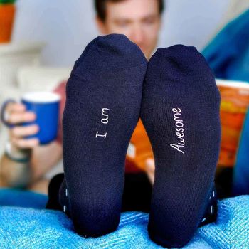 i am awesome personalised socks by stephieann | notonthehighstreet.com