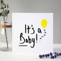 New Baby Card Yellow Balloon, thumbnail 7 of 10