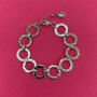 Hammered Round Rings Bracelet, thumbnail 1 of 9